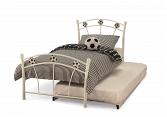 3ft Single Football Soccer White Metal Bed Frame With Pullout Guest Bed 3
